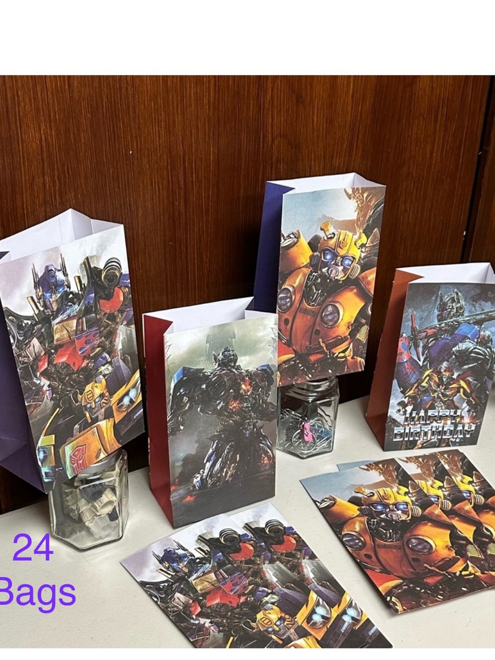 24 Transformers Birthday Party Favor Bags